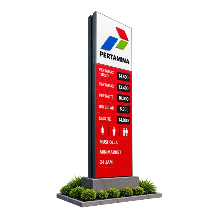 Pylon dan totem sign Alfa Media Bali