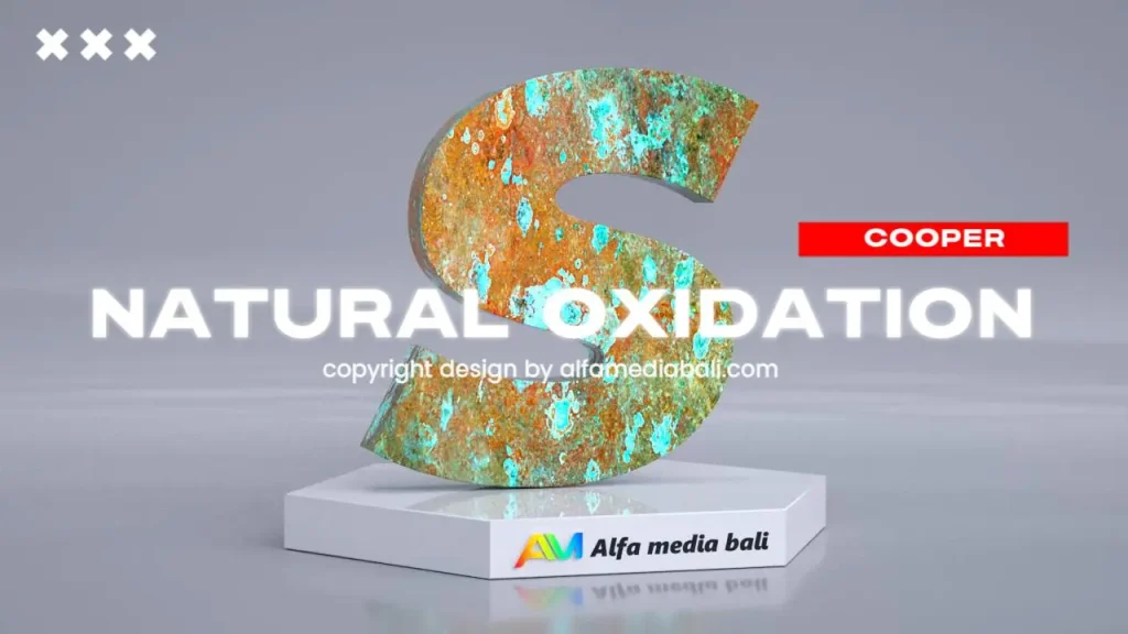 Visual material huruf timbul tembaga Alfa Media Bali