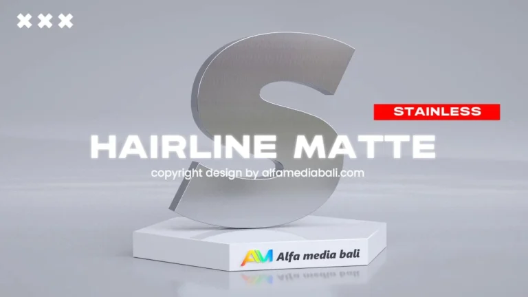 Visual penyelesaian akhir stainless hairline Alfa Media Bali