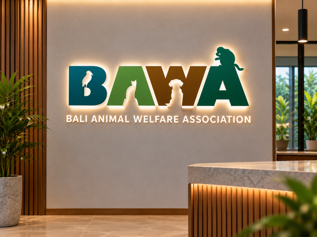 Huruf timbul akrilik bawa bali