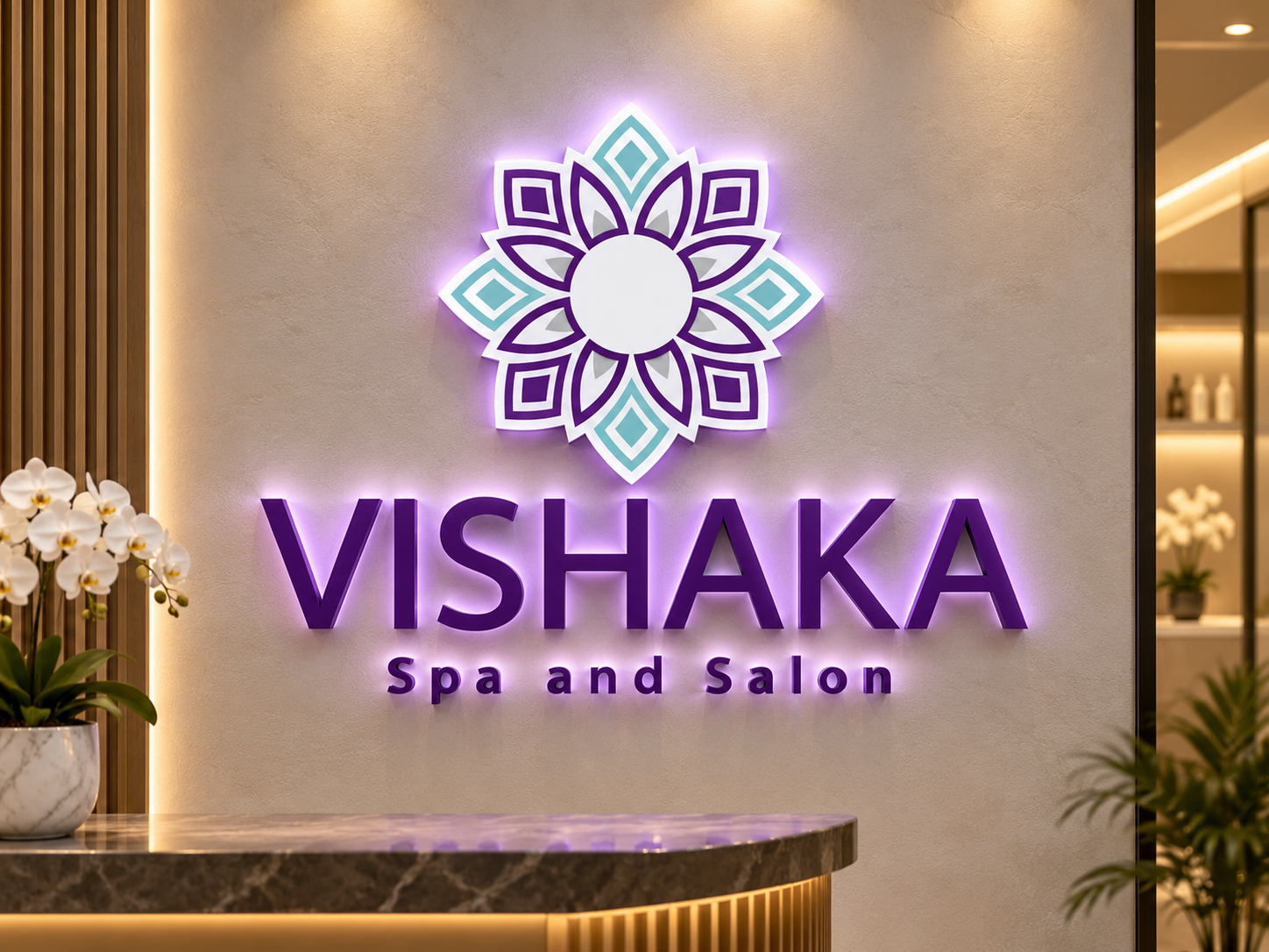 Huruf timbul akrilik galvanis vishaka bali