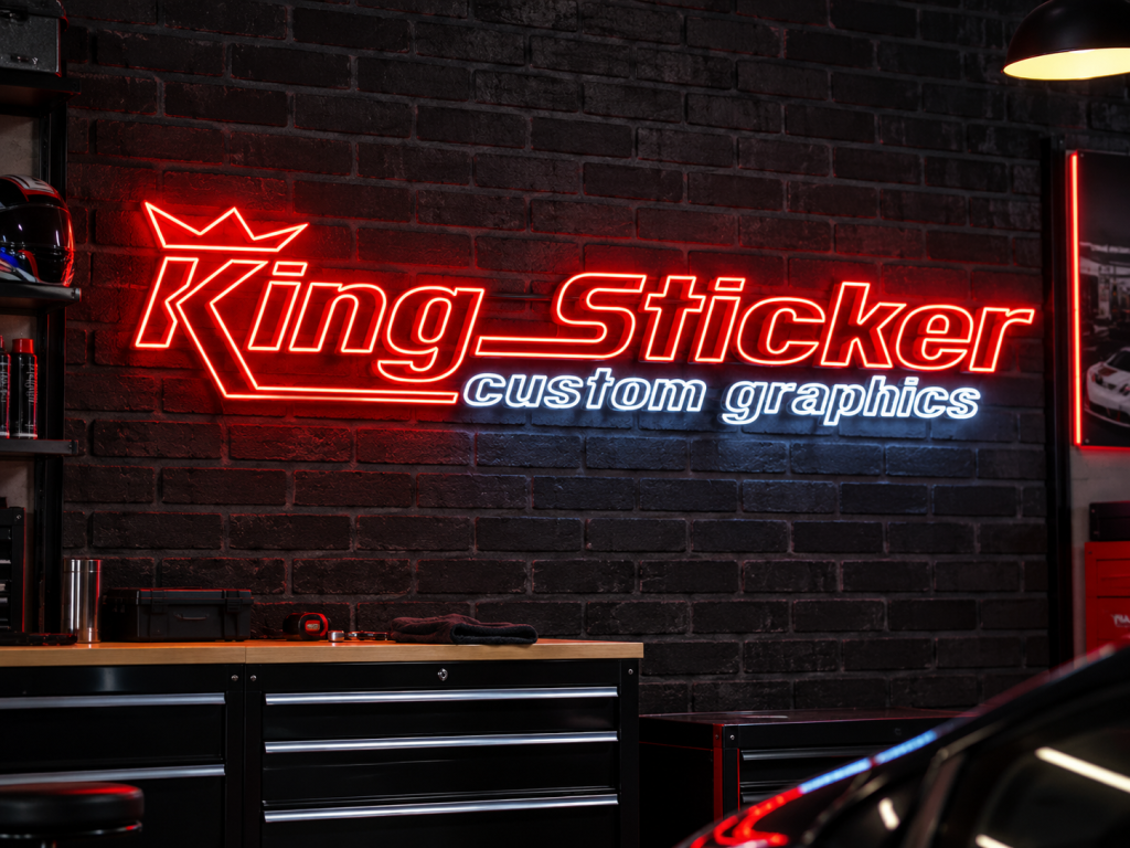 Huruf timbul galvanis akrilik king sticker bali — tampilan 2