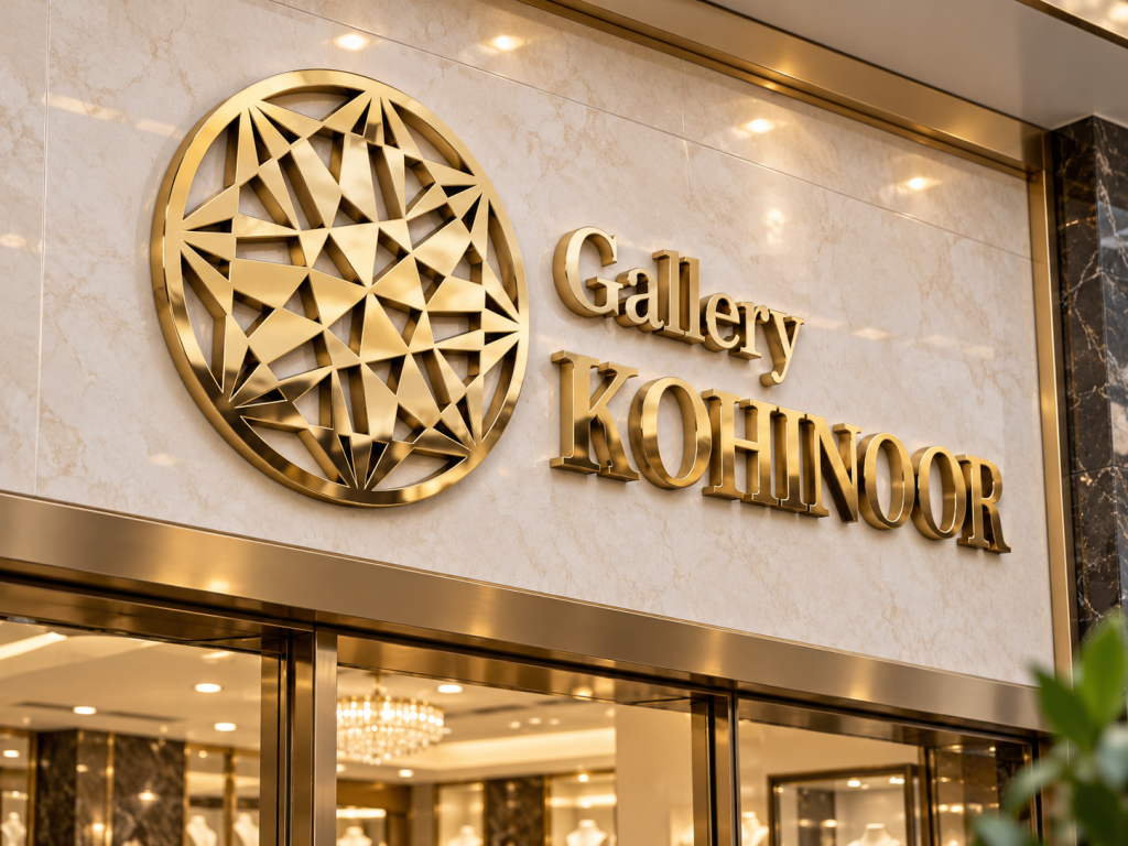 Huruf timbul kuningan kohinoor bali