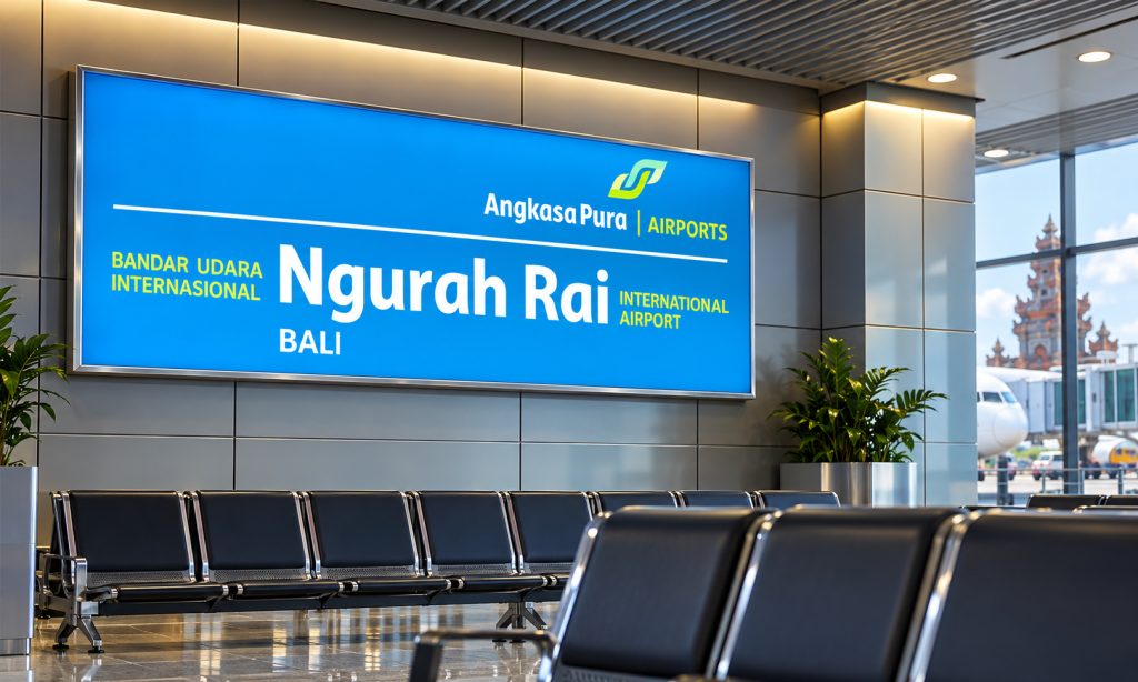 Neon box akrilik bandara ngurah rai bali