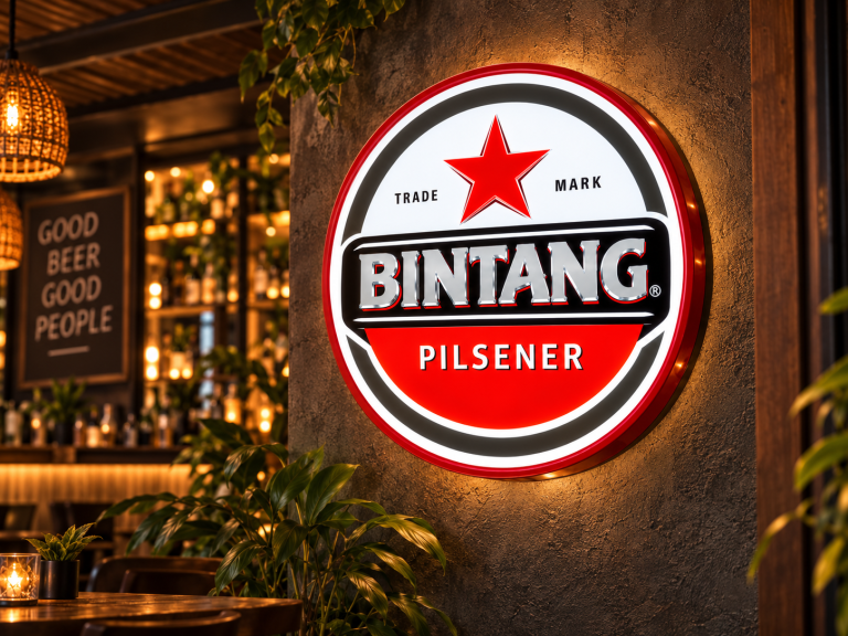 Neon box bulat bir bintang bali — tampilan 1